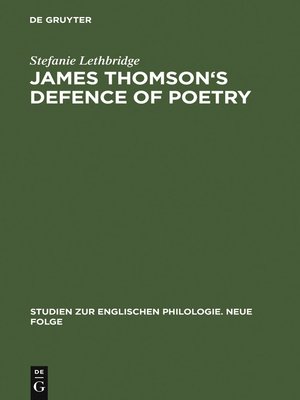 cover image of James Thomson's Defence of Poetry